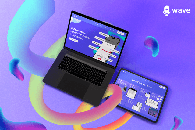 Laptop and iPad using Wave