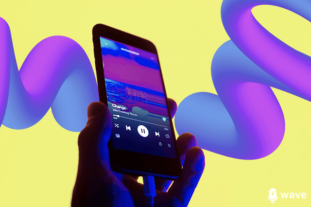 iPhone using Spotify