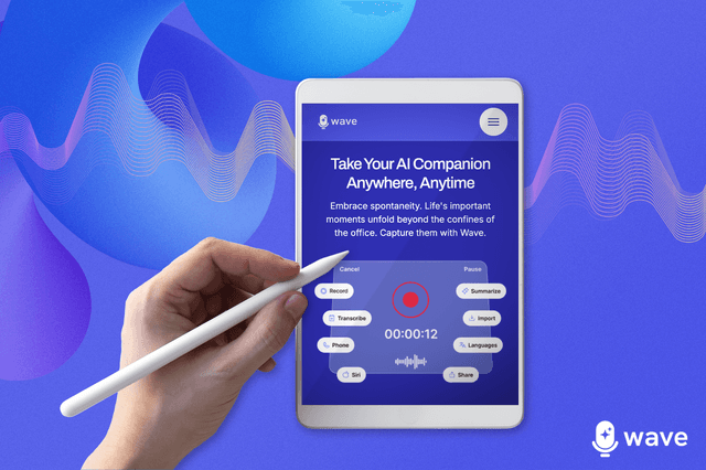 Person using Wave on an iPad